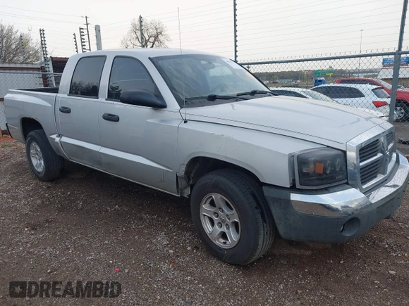2005 Dodge Dakota SLT with VIN 1D7HE48K25S232893, listed as a IAAI auction lot 41932773 with 209,459 mi miles and . Bid and sale history available at DreamBid. Image 1.