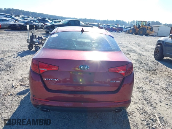 2013 Kia Optima EX with VIN 5XXGN4A72DG165295, listed as a IAAI auction lot 41269214 with 167,001 mi miles. Bid and sale history available at carsss.com. Image 16.