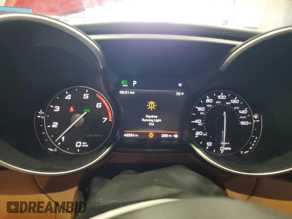 2019 Alfa Romeo Giulia Ti с VIN ZARFANBN8K7611701, выставлен на аукционе Copart как лот 65389955 с пробегом 49 584 миль миль и Списание • Salvage title. История ставок и продаж доступна на DreamBid. Изображение 9.