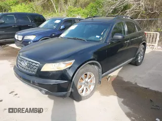 2007 Infiniti FX with VIN JNRAS08U17X100471, listed as a IAAI auction lot 41923196 with Not Provided miles. Bid and sale history available at carsss.com. Image 2.