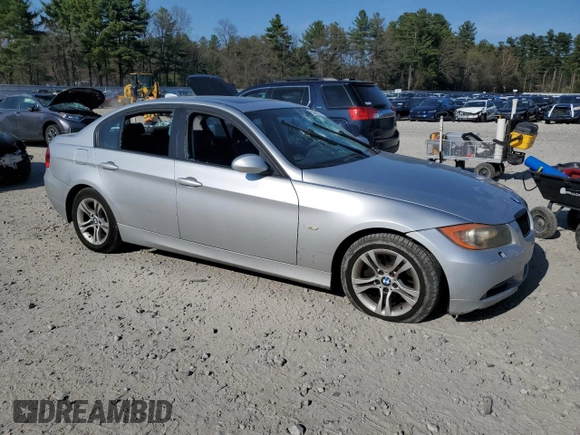 2008 BMW 3 Series 328xi with VIN WBAVC73538KX91988, listed as a Copart auction lot 54673065 with 188,012 mi miles and Clean title. Bid and sale history available at DreamBid. Image 4.