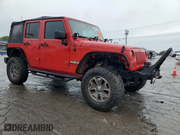 2014 Jeep Wrangler Unlimited Rubicon X with VIN 1C4BJWFG9EL322266, listed as a Copart auction lot 54381095 with 126,850 mi miles and Salvage title. Bid and sale history available at DreamBid. Image 4.
