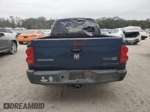 2006 Dodge Dakota ST with VIN 1D7HW28N46S517804, listed as a Copart auction lot 83544284 with Not Provided miles and Salvage Title. Bid and sale history available at DreamBid. Image 6.