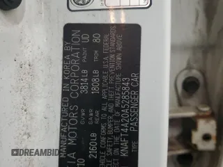 2010 Kia Forte LX with VIN KNAFT4A20A5285843, listed as a Copart auction lot 54995945 with 393,912 mi miles and Salvage Title. Bid and sale history available at carsss.com. Image 12.