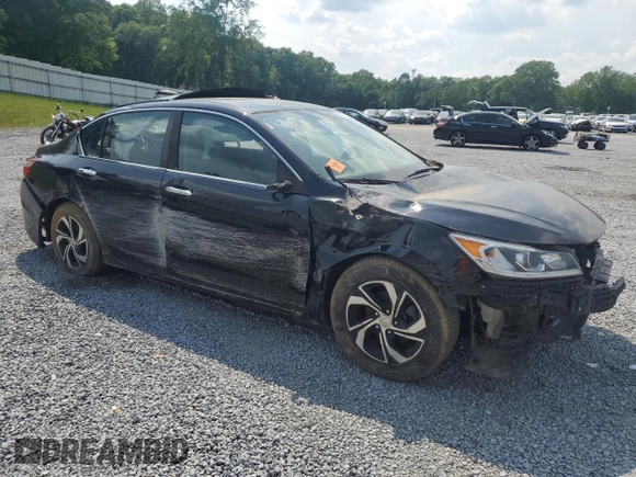 2017 Honda Accord Sedan LX with VIN 1HGCR2F33HA276454, listed as a Copart auction lot 55407955 with 136,415 mi miles and Salvage Title. Bid and sale history available at carsss.com. Image 4.