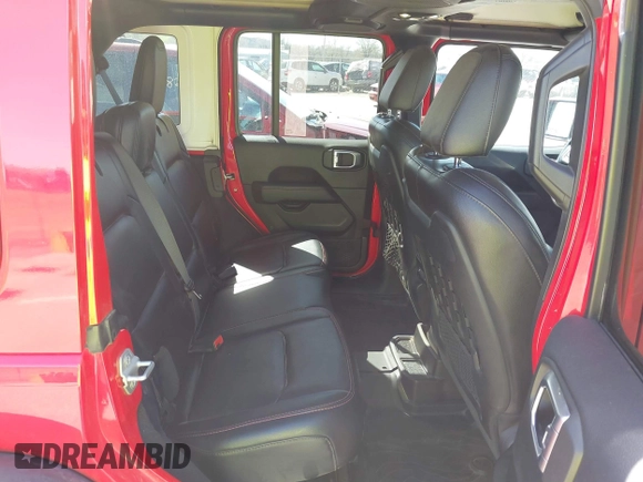 2020 Jeep Wrangler Unlimited Rubicon with VIN 1C4HJXFG3LW186387, listed as a IAAI auction lot 41821939 with 45,691 mi miles and . Bid and sale history available at DreamBid. Image 8.