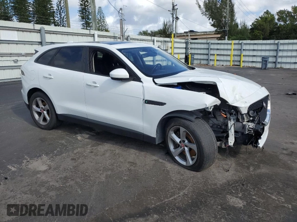 2017 Jaguar F-Pace 35t Premium with VIN SADCJ2BV9HA047309, listed as a Copart auction lot 51781185 with 108,459 mi miles and Salvage Title. Bid and sale history available at DreamBid. Image 4.
