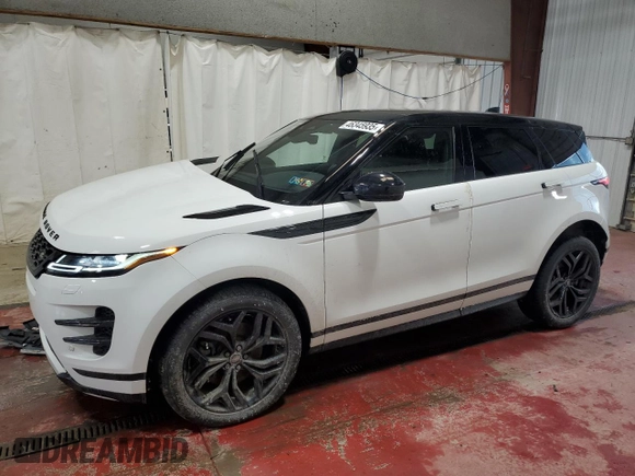 2022 Land Rover Range Rover Evoque R-Dynamic S with VIN SALZT2FX9NH172124, listed as a Copart auction lot 46345935 with 33,447 mi miles and Salvage Title. Bid and sale history available at carsss.com. Image 1.