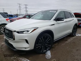 2021 Infiniti QX50 LUXE with VIN 3PCAJ5BB5MF115102, listed as a Copart auction lot 36489093 with 24,360 mi miles. Bid and sale history available at carsss.com. Image 1.