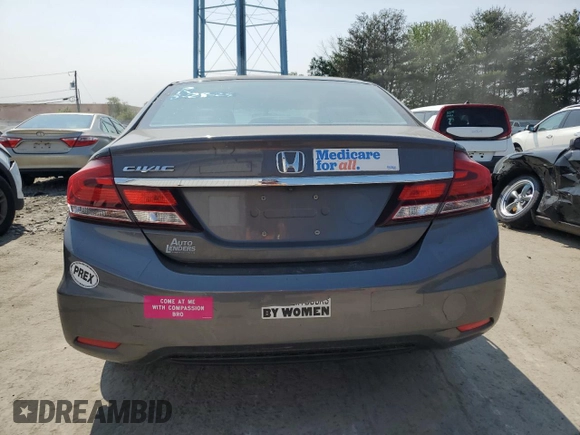 2013 Honda Civic LX z VIN 2HGFB2F58DH600464, wystawiony jako Copart lot #59534175 z przebiegiem 88 107 mil mil oraz Szkoda całkowita • Salvage title. Historia ofert i sprzedaży dostępna na DreamBid. Obrazek 6.