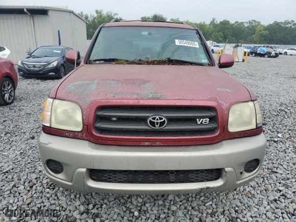 2001 Toyota Sequoia SR5 with VIN 5TDZT34A01S036157, listed as a Copart auction lot 50549555 with 231,759 mi miles and Clean Title. Bid and sale history available at carsss.com. Image 5.