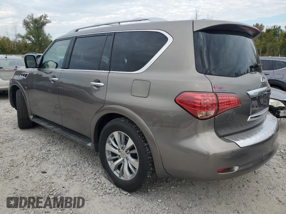 2015 Infiniti QX80 with VIN JN8AZ2NC1F9370326, listed as a Copart auction lot 71500934 with 101,151 mi miles and Salvage Title. Bid and sale history available at carsss.com. Image 2.