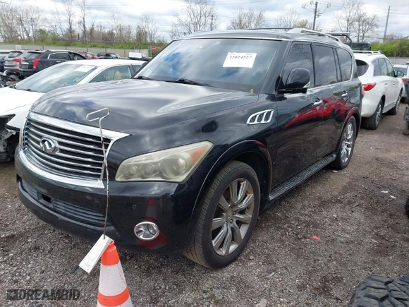 2011 Infiniti QX56 8-passenger with VIN JN8AZ2ND9B9700359, listed as a IAAI auction lot 42024527 with 144,454 mi miles. Bid and sale history available at carsss.com. Image 2.