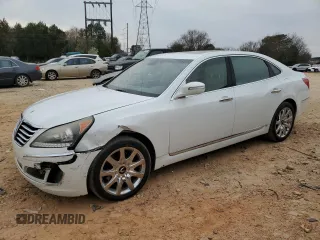 2011 Hyundai Equus Signature with VIN KMHGH4JF7BU038933, listed as a Copart auction lot 48356535 with 184,379 mi miles and Salvage Title. Bid and sale history available at DreamBid. Image 1.
