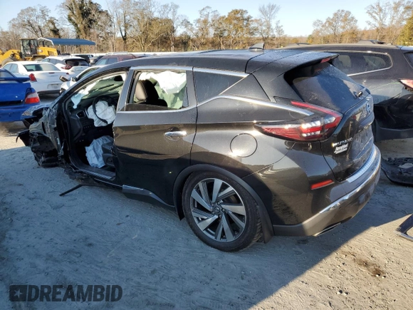 2021 Nissan Murano SL with VIN 5N1AZ2CS4MC125036, listed as a Copart auction lot 82931584 with 39,907 mi miles and Salvage Title. Bid and sale history available at DreamBid. Image 2.
