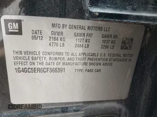 2012 Buick LaCrosse Leather с VIN 1G4GC5ER6CF366391, выставлен на аукционе IAAI как лот 41517191 с пробегом 142 622 миль миль и . История ставок и продаж доступна на DreamBid. Изображение 9.