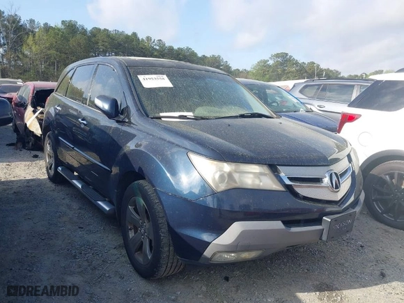 2009 Acura MDX Sport/Pwr Tail Gate with VIN 2HNYD28769H504947, listed as a IAAI auction lot 41953558 with 265,294 mi miles. Bid and sale history available at carsss.com. Image 1.