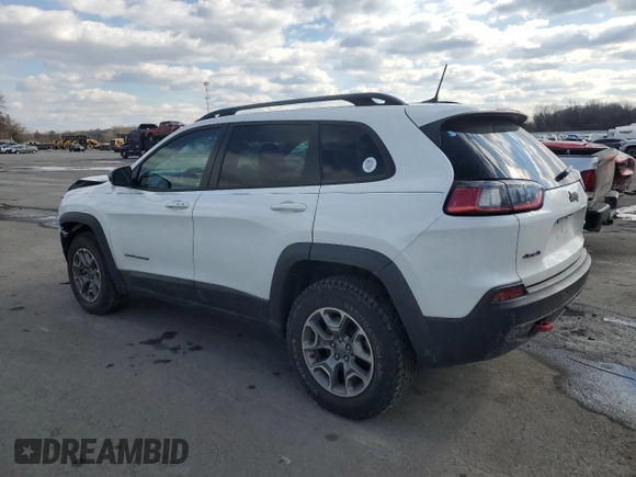 2022 Jeep Cherokee Trailhawk with VIN 1C4PJMBX7ND503943, listed as a Copart auction lot 42821495 with 24,256 mi miles and Salvage Title. Bid and sale history available at carsss.com. Image 2.