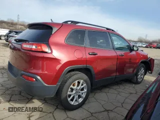 2016 Jeep Cherokee Sport with VIN 1C4PJMAB8GW187465, listed as a Copart auction lot 43308185 with 118,099 mi miles and Clean Title. Bid and sale history available at carsss.com. Image 3.