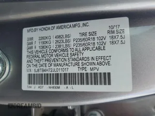 2018 Acura RDX Advance with VIN 5J8TB4H72JL011017, listed as a Copart auction lot 64719845 with 49,931 mi miles and Salvage title. Bid and sale history available at DreamBid. Image 13.