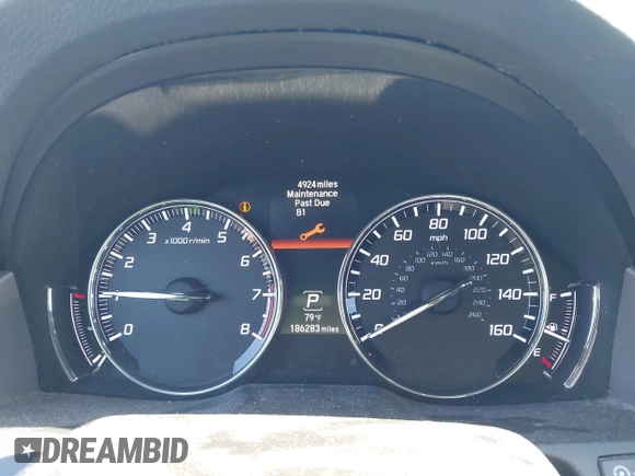 2014 Acura RLX Advance Pkg with VIN JH4KC1F95EC003282, listed as a IAAI auction lot 42059477 with 186,283 mi miles. Bid and sale history available at carsss.com. Image 7.