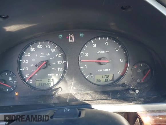 2002 Subaru Legacy with VIN 4S3BH645926300338, listed as a IAAI auction lot 41451396 with 258,609 mi miles and . Bid and sale history available at DreamBid. Image 7.