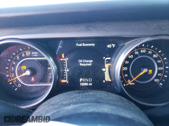 2018 Jeep Wrangler Sport with VIN 1C4GJXAG1JW193743, listed as a Copart auction lot 42694505 with 72,085 mi miles and Salvage Title. Bid and sale history available at carsss.com. Image 9.