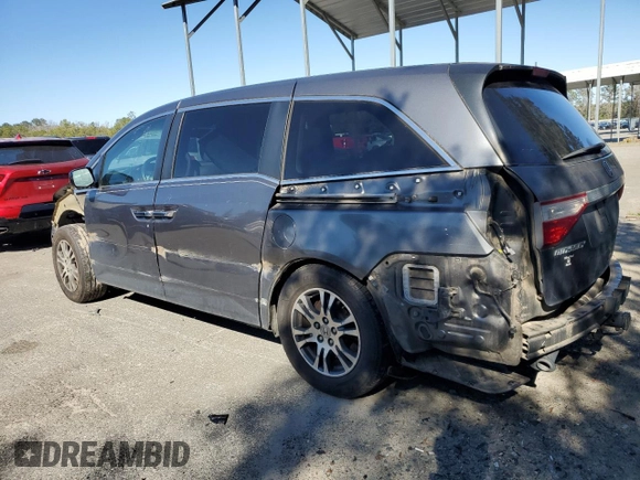 2012 Honda Odyssey EX-L with VIN 5FNRL5H62CB015738, listed as a Copart auction lot 47268455 with 150,924 mi miles and Salvage Title. Bid and sale history available at DreamBid. Image 2.