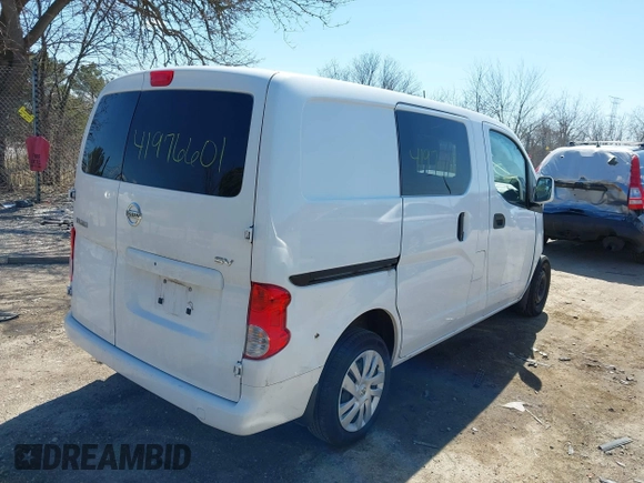 2020 Nissan NV200 S with VIN 3N6CM0KN5LK698724, listed as a IAAI auction lot 41976601 with 107,957 mi miles and . Bid and sale history available at DreamBid. Image 4.