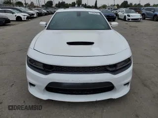 2019 Dodge Charger Scat Pack with VIN 2C3CDXGJXKH520282, listed as a Copart auction lot 57492795 with 46,261 mi miles and Salvage Title. Bid and sale history available at DreamBid. Image 5.