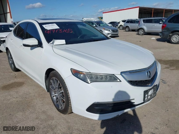 2015 Acura TLX V6 Tech with VIN 19UUB2F51FA000846, listed as a IAAI auction lot 41713165 with 1 mi miles. Bid and sale history available at carsss.com. Image 1.