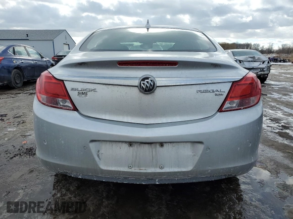 2011 Buick Regal CXL RL3 with VIN 2G4GR5ECXB9206077, listed as a Copart auction lot 42792015 with 44,439 mi miles and Salvage Title. Bid and sale history available at carsss.com. Image 6.