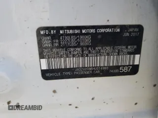 2017 Mitsubishi Lancer ES with VIN JA32V2FW6HU014960, listed as a Copart auction lot 70043804 with 102,710 mi miles and Salvage Title. Bid and sale history available at carsss.com. Image 12.