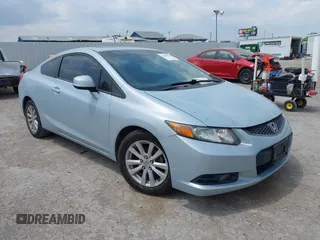 2012 Honda Civic Cpe EX-L with VIN 2HGFG3B12CH532204, listed as a IAAI auction lot 42038754 with 190,675 mi miles. Bid and sale history available at carsss.com. Image 1.