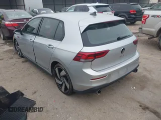2023 Volkswagen Golf GTI S with VIN WVWGA7CD1PW177442, listed as a IAAI auction lot 41569136 with 35,713 mi miles. Bid and sale history available at carsss.com. Image 3.