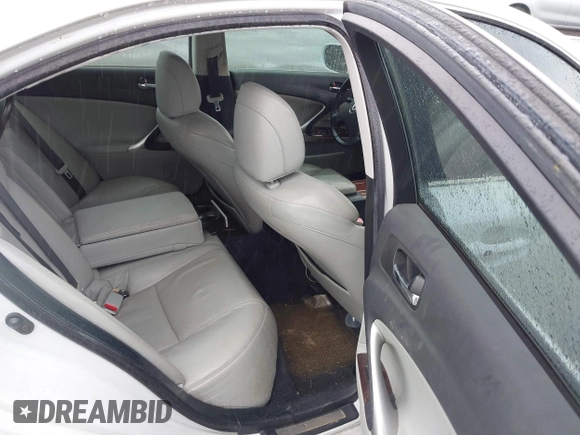 2006 Lexus IS 250 with VIN JTHBK262365019403, listed as a IAAI auction lot 41593985 with 111,038 mi miles and . Bid and sale history available at DreamBid. Image 8.