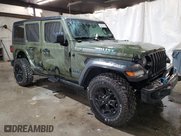 2023 Jeep Wrangler с VIN 1C4JJXN60PW604923, выставлен на аукционе Copart как лот 52259215 с пробегом 22 198 миль миль и Списание • Salvage title. История ставок и продаж доступна на DreamBid. Изображение 4.
