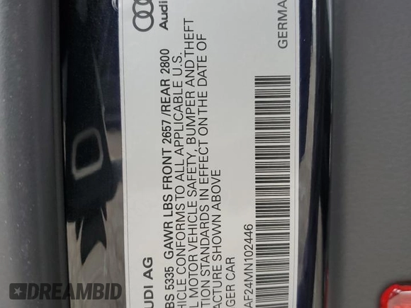 2021 Audi A6 Premium z VIN WAUD3AF24MN102446, wystawiony jako Copart lot #51290374 z przebiegiem 16 597 mil mil oraz Szkoda całkowita • Salvage title. Historia ofert i sprzedaży dostępna na DreamBid. Obrazek 12.