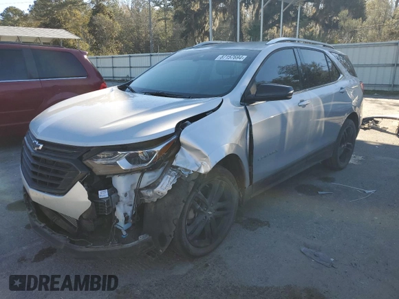 2020 Chevrolet Equinox LT with VIN 2GNAXLEX8L6249222, listed as a Copart auction lot 87157694 with 50,666 mi miles and Salvage Title. Bid and sale history available at carsss.com. Image 1.