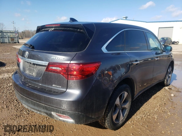 2016 Acura MDX with VIN 5FRYD4H25GB058054, listed as a Copart auction lot 40644373 with 91,886 mi miles. Bid and sale history available at carsss.com. Image 3.