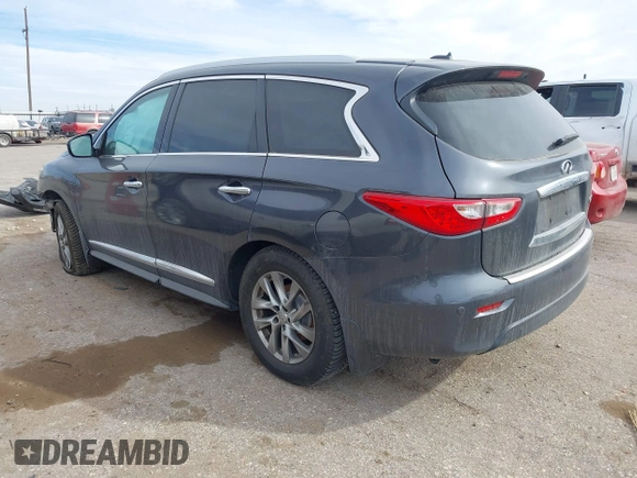 2014 Infiniti QX60 with VIN 5N1AL0MM2EC543778, listed as a IAAI auction lot 41587616 with Not Provided miles and . Bid and sale history available at carsss.com. Image 3.