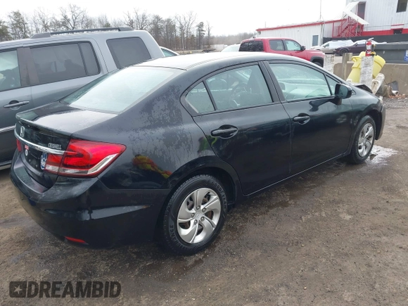 2014 Honda Civic Sedan LX with VIN 2HGFB2F58EH508904, listed as a IAAI auction lot 41522164 with 109,111 mi miles. Bid and sale history available at carsss.com. Image 4.
