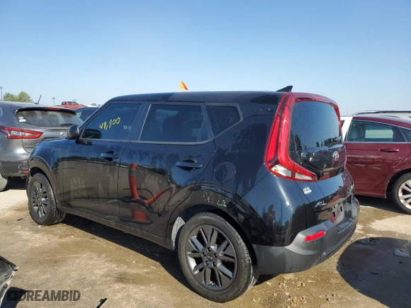 2021 Kia Soul EX with VIN KNDJ33AUXM7744619, listed as a Copart auction lot 58099024 with 49,900 mi miles and Salvage Title. Bid and sale history available at carsss.com. Image 2.