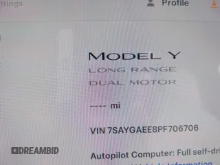 2023 Tesla Model Y Long Range with VIN 7SAYGAEE8PF706706, listed as a IAAI auction lot 41297340 with 24,428 mi miles and . Bid and sale history available at DreamBid. Image 16.