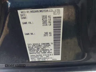 2013 Nissan Altima S with VIN 1N4AL3AP9DC207683, listed as a IAAI auction lot 41830499 with 111,884 mi miles and . Bid and sale history available at DreamBid. Image 9.