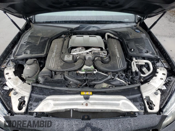 2018 Mercedes-Benz C 63 AMG with VIN 55SWF8GBXJU273169, listed as a Copart auction lot 60124405 with 55,440 mi miles and Salvage title. Bid and sale history available at DreamBid. Image 11.