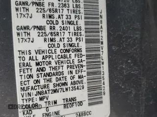 2020 Nissan Rogue S with VIN JN8AT2MV7LW135429, listed as a Copart auction lot 48258855 with 44,973 mi miles and Salvage Title. Bid and sale history available at carsss.com. Image 15.