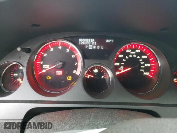 2010 GMC Acadia SLE with VIN 1GKLVLED5AJ180717, listed as a Copart auction lot 80777364 with 124,893 mi miles and Clean Title. Bid and sale history available at carsss.com. Image 9.