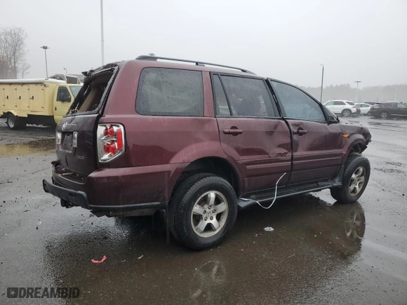 2007 Honda Pilot EX-L with VIN 2HKYF18567H535399, listed as a Copart auction lot 42993805 with 249,573 mi miles and Salvage Title. Bid and sale history available at carsss.com. Image 3.