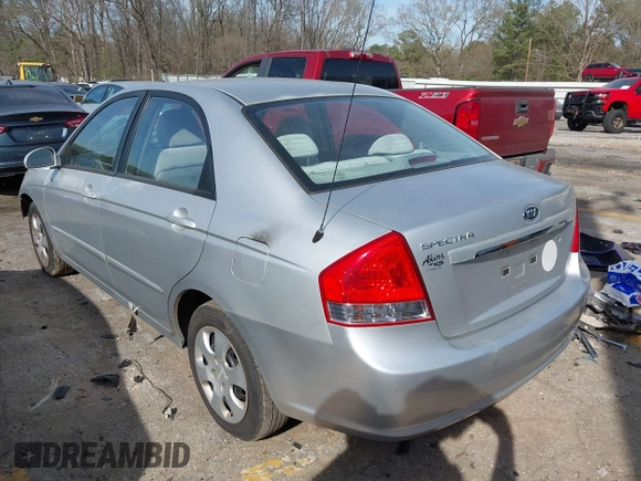 2009 Kia Spectra EX with VIN KNAFE221495617346, listed as a IAAI auction lot 41836957 with 174,176 mi miles. Bid and sale history available at carsss.com. Image 3.